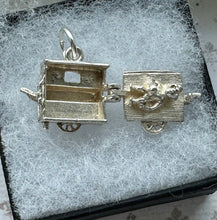 画像をギャラリービューアに読み込む, Vintage Rare Sterling Silver English CHIM Organ Grinder Charm Pendant - Opens to Reveal Monkey. Small Silver Pendant With Optional Chain