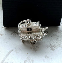 画像をギャラリービューアに読み込む, Vintage Rare Sterling Silver English CHIM Organ Grinder Charm Pendant - Opens to Reveal Monkey. Small Silver Pendant With Optional Chain