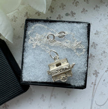 画像をギャラリービューアに読み込む, Vintage Rare Sterling Silver English CHIM Organ Grinder Charm Pendant - Opens to Reveal Monkey. Small Silver Pendant With Optional Chain