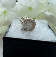 画像をギャラリービューアに読み込む, Vintage Sterling Silver Birdcage English Charm Pendant - Opens to Reveal Love Bird. Small Romantic Love Token Pendant With Optional Chain.