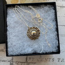 画像をギャラリービューアに読み込む, Antique Victorian Sterling Silver Rosette Pendant Necklace. Aesthetic Engraved Charm Pendant. Sterling Silver Minimalist Pendant & Chain