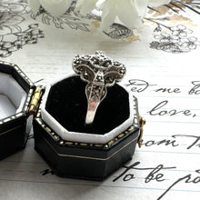 画像をギャラリービューアに読み込む, Antique Edwardian Sterling Silver Marcasite Cross Ring. English Art Nouveau Silver Maltese Cross Ring, Size P - UK / 7-3/4 - US