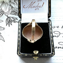 Lade das Bild in den Galerie-Viewer, Antique Victorian 9ct Gold Hera Cameo Ring. Italian Carved Shell Goddess Cameo Ring. Victorian Neoclassical Statement Ring Size N/ 6-3/4