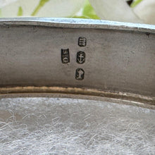 画像をギャラリービューアに読み込む, Antique Victorian Silver Cuff Bracelet c1886. Aesthetic Engraved Forget-me-Not Sweetheart Bracelet. Victorian Sterling Silver Narrow Bangle