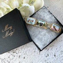 Carica l'immagine nel visualizzatore di Gallery, Vintage 1950s Sterling Silver & Enamel Safari Souvenir Bracelet