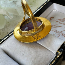画像をギャラリービューアに読み込む, Antique Victorian 9ct Gold Huge Amethyst & Pearl Cluster Ring