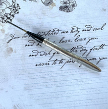 画像をギャラリービューアに読み込む, Antique Edwardian Silver Mechanical Pencil & Letter Opener Combo. Lady's Forget-Me-Not Engraved Silver Propelling Pencil, Francis Webb, 1915