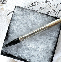 画像をギャラリービューアに読み込む, Antique Edwardian Silver Mechanical Pencil & Letter Opener Combo. Lady's Forget-Me-Not Engraved Silver Propelling Pencil, Francis Webb, 1915