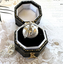Load image into Gallery viewer, Vintage Sterling Silver Forbidden Fruit Apple Charm Pendant - Opens to Reveal Adam & Eve
