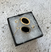 画像をギャラリービューアに読み込む, Vintage Sterling Silver Onyx Drop Classic Edwardian Style Earrings. Silver Bead Stud & Black Gemstone Drop Earrings For Pierced Ears