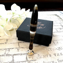 Load image into Gallery viewer, Georgian Ancient Roman Horse Intaglio Seal With Silver & Scottish Banded Agate Handle