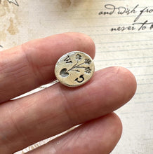 Carica l'immagine nel visualizzatore di Gallery, Antique 17th Century Solid Silver Heart & Rose Intaglio Seal Fob. Lady's Love Token Seal Pendant. Stuart/Jacobean Chessman Matrix Seal Fob