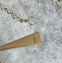画像をギャラリービューアに読み込む, Vintage Egyptian Silver Large Ankh Cross Pendant Necklace. Sterling Silver Egyptian Revival Key Of Eternal Life Pendant & Long Belcher Chain