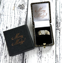 Load image into Gallery viewer, Mens Vintage 14ct White Gold & Diamond Ring