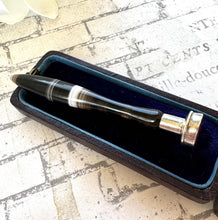 Load image into Gallery viewer, Georgian Ancient Roman Horse Intaglio Seal With Silver & Scottish Banded Agate Handle