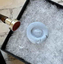 Load image into Gallery viewer, Georgian Ancient Roman Horse Intaglio Seal With Silver & Scottish Banded Agate Handle