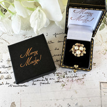 Charger l'image dans la galerie, Vintage 9ct Gold Pearl & Ruby Birds Nest Cocktail Ring