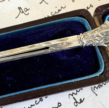 画像をギャラリービューアに読み込む, Antique Georgian Sterling Silver & Moonstone Toothpick. Silver Trumpet/Horn Shaped Toothpick With Seal. Victorian Grooming Accessory