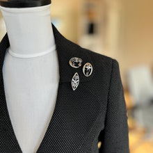 Load image into Gallery viewer, Collection of Vintage Sterling Silver Celtic Brooches. Rennie Mackintosh Glasgow Rose Lapel/Cravat/Stock Pins. 3 Art Nouveau Style Brooches