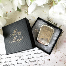 画像をギャラリービューアに読み込む, Antique Liberty of London Engraved Fleur-de-Lis Silver Vesta Case Pendant & Optional Guard Chain Necklace, William Hair Haseler, 1912