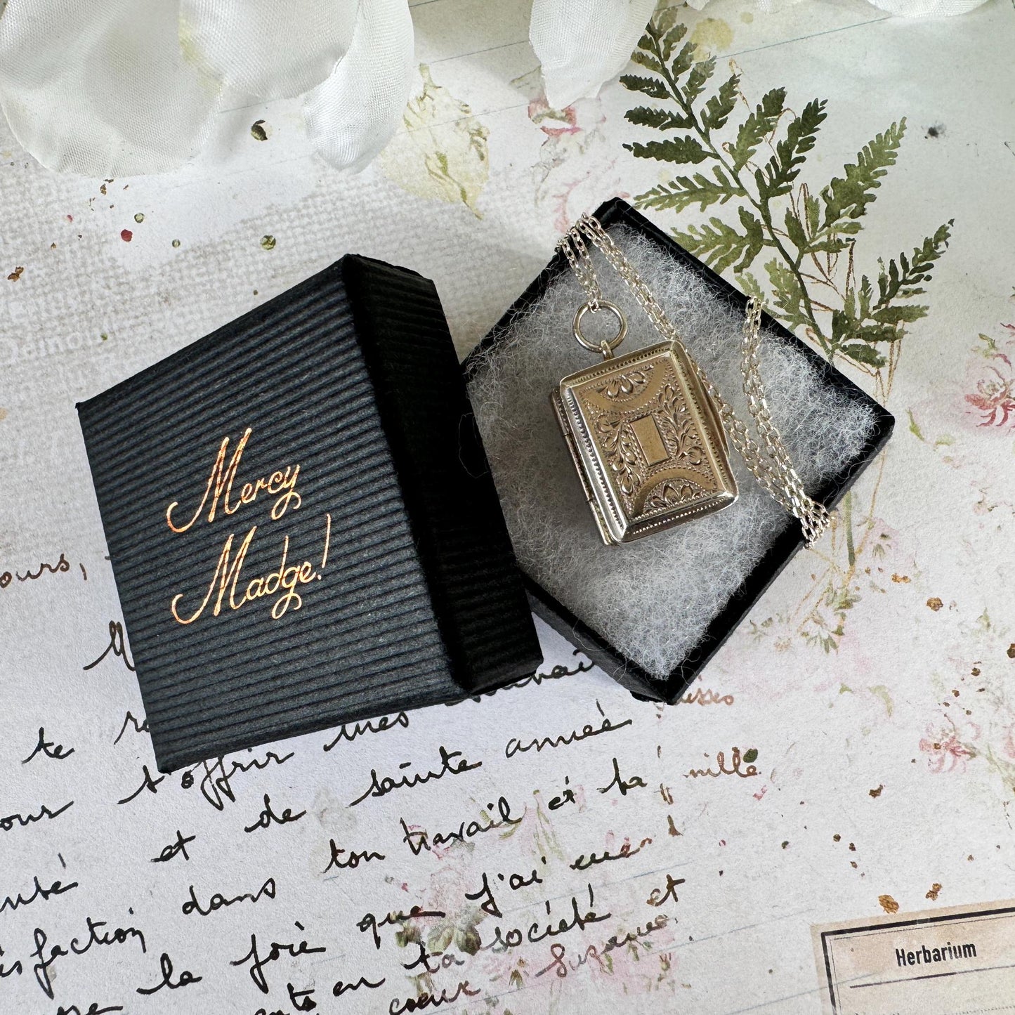 Rare Georgian Silver Tiny Miniature Book Vinaigrette Pendant, Ledsam & Vale, 1825