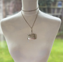 画像をギャラリービューアに読み込む, Antique Liberty of London Engraved Fleur-de-Lis Silver Vesta Case Pendant & Optional Guard Chain Necklace, William Hair Haseler, 1912