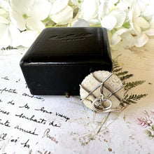 Load image into Gallery viewer, Rare Antique Chinese Carved Mother-of-Pearl 'Gaming Counter' Sterling Silver Large Stud Button In Original Buys Badollet, Cairo Fitted Case