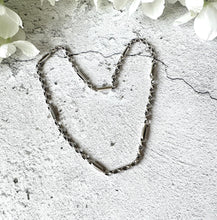 画像をギャラリービューアに読み込む, Antique Victorian 18" Sterling Silver Necklace Chain. Chunky Antique Fancy Trombone Link Silver Chain Necklace For Large Lockets & Pendants