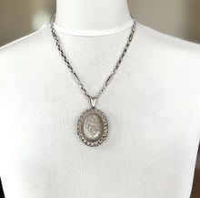 画像をギャラリービューアに読み込む, Antique Victorian 18" Sterling Silver Necklace Chain. Chunky Antique Fancy Trombone Link Silver Chain Necklace For Large Lockets & Pendants