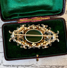 Charger l'image dans la galerie, Antique Austro-Hungarian Ruby & Chrysoprase Enamel Silver Brooch