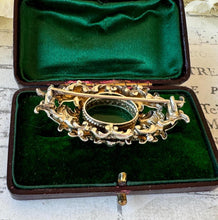 Charger l'image dans la galerie, Antique Austro-Hungarian Ruby & Chrysoprase Enamel Silver Brooch