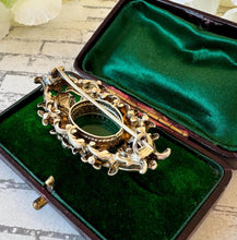 Charger l'image dans la galerie, Antique Austro-Hungarian Ruby & Chrysoprase Enamel Silver Brooch