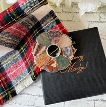 画像をギャラリービューアに読み込む, Antique Victorian Scottish Silver Mixed Agate Target Brooch. Large Slate Backed Hardstone Plaid Brooch. Victorian Scottish Pebble Jewelry