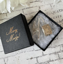 Load image into Gallery viewer, Antique Victorian Silver Vinaigrette Pendant, Hilliard & Thomason 1863. Floral Engraved Lady's Small Vinaigrette Locket Pendant Necklace