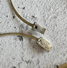 画像をギャラリービューアに読み込む, Vintage Mexican Sterling Silver Crushed Turquoise Inlay Collar Necklace. 1980s Modernist Articulated Panel Statement Necklace, Taxco, Mexico