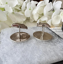 Carica l'immagine nel visualizzatore di Gallery, Vintage Mexican "Mosaico Azteca" Sterling Silver Cufflinks