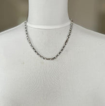 画像をギャラリービューアに読み込む, Antique Victorian 18" Sterling Silver Necklace Chain. Chunky Antique Fancy Trombone Link Silver Chain Necklace For Large Lockets & Pendants