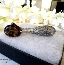 画像をギャラリービューアに読み込む, Antique Victorian Scottish Citrine Silver Grouse Claw Kilt Pin. 30ct Golden Brown Cairngorm Citrine Sterling Silver Statement Brooch