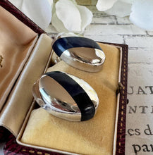 画像をギャラリービューアに読み込む, Vintage 1980s Sterling Silver & Lapis Lazuli Oversized Stud Earrings. Chunky Oval Solid Silver Earrings For Pierced Ears, Taxco Mexico