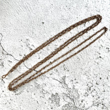 画像をギャラリービューアに読み込む, Antique Georgian/Victorian Rolled Gold 54" Guard Chain Necklace. 9ct Rose Gold Filled Figure-Of-8 Faceted Belcher Chain Necklace/Muff Chain