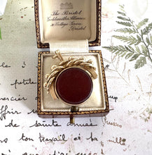画像をギャラリービューアに読み込む, Antique Victorian Fancy Gold Gilt Metal Bloodstone & Carnelian Spinner Fob Pendant