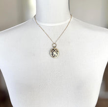 画像をギャラリービューアに読み込む, Antique Victorian 9ct Yellow Gold & Black Enamel Forget-Me-Not Mourning Pendant Locket With Optional Period Chain