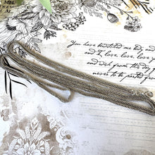 Cargar imagen en el visor de la galería, Antique Georgian Sterling Silver Guard Chain Necklace With Threaded Screw Swivel Clip. 52" Long Curb Chain Sautoir Necklace/Muff Chain