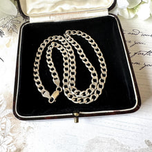 Carica l'immagine nel visualizzatore di Gallery, Vintage Milor of Italy Sterling Silver Diamond Cut Curb Chain Necklace. Unisex Silver Layering Chain, 6.3mm wide, 20"/51cm Long, 30.3 grams