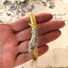 画像をギャラリービューアに読み込む, Antique Art Deco 14ct Rolled Gold Snake Bracelet, Kollmar & Jourdan, Germany. Yellow, White Gold Mesh Serpent Bangle. Love Token Jewellery