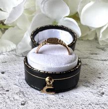 画像をギャラリービューアに読み込む, Antique Victorian Rolled Gold Lady's Signet Ring, Boxed. Monogram Engraved Rosy Yellow Gold Filled Classic Signet Ring UK Size N-1/2, USA 7