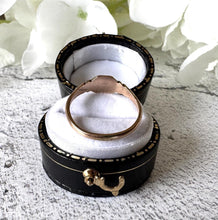 画像をギャラリービューアに読み込む, Antique Victorian Rolled Gold Lady's Signet Ring, Boxed. Monogram Engraved Rosy Yellow Gold Filled Classic Signet Ring UK Size N-1/2, USA 7