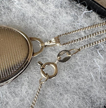 画像をギャラリービューアに読み込む, Vintage Sterling Silver Acanthus Engraved Oval Locket Pendant Necklace. Floral Art Nouveau Style Sterling Silver Photo Locket With Chain