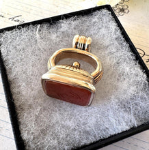 Load image into Gallery viewer, Antique Georgian 9ct Gold-Cased Carnelian Intaglio Seal Fob Engraved "Mary"