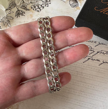 Carica l'immagine nel visualizzatore di Gallery, Vintage Milor of Italy Sterling Silver Diamond Cut Curb Chain Necklace. Unisex Silver Layering Chain, 6.3mm wide, 20"/51cm Long, 30.3 grams